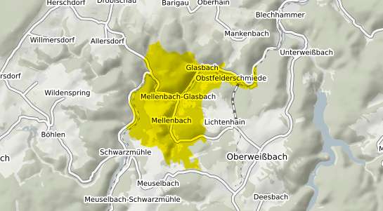 Immobilienpreisekarte Mellenbach Glasbach